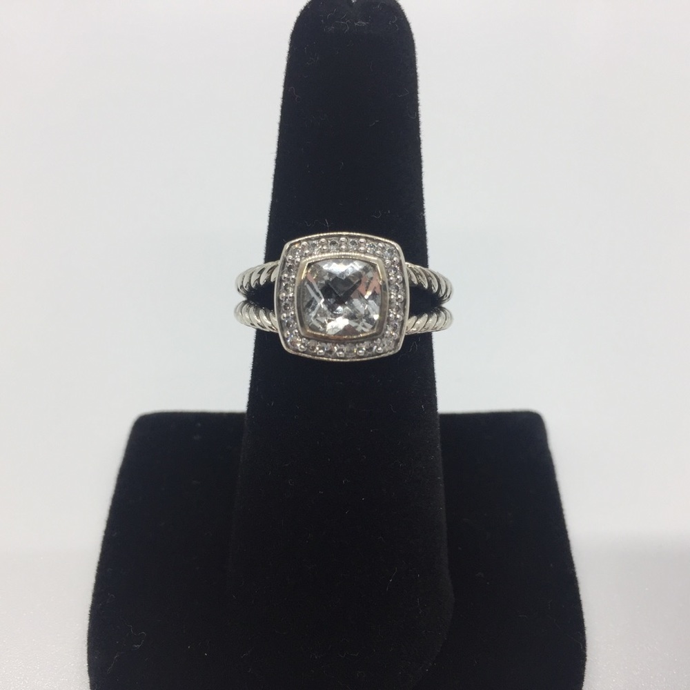 David Yurman ‘Albion’ Petite Ring w Stone/Diamonds